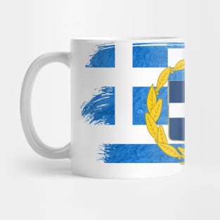 Greece flag - grunge brick stone Mug